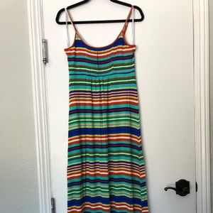 Multi stripe maxi dress